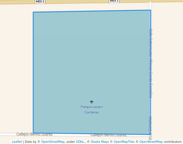 walking in Parque Lazaro Cardenas map in Mexicali