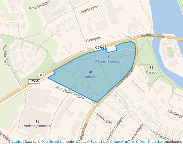 walking in Alhagen map in Mariestad