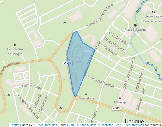 walking in Rafael Alberti map in Ubrique