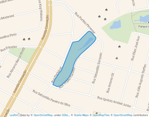 walking in Praça Jd Moacir Arruda map in Indaiatuba