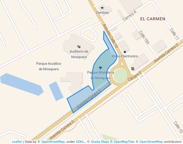 walking in Parque Biblioteca de Mosquera map in Mosquera