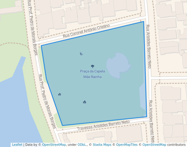 walking in Praça da Capela Mãe Rainha map in Fortaleza