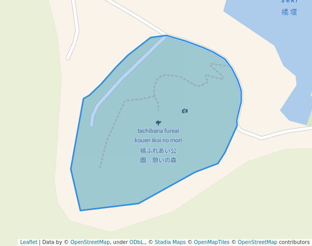 walking in 橘ふれあい公園　憩いの森 map in Katori