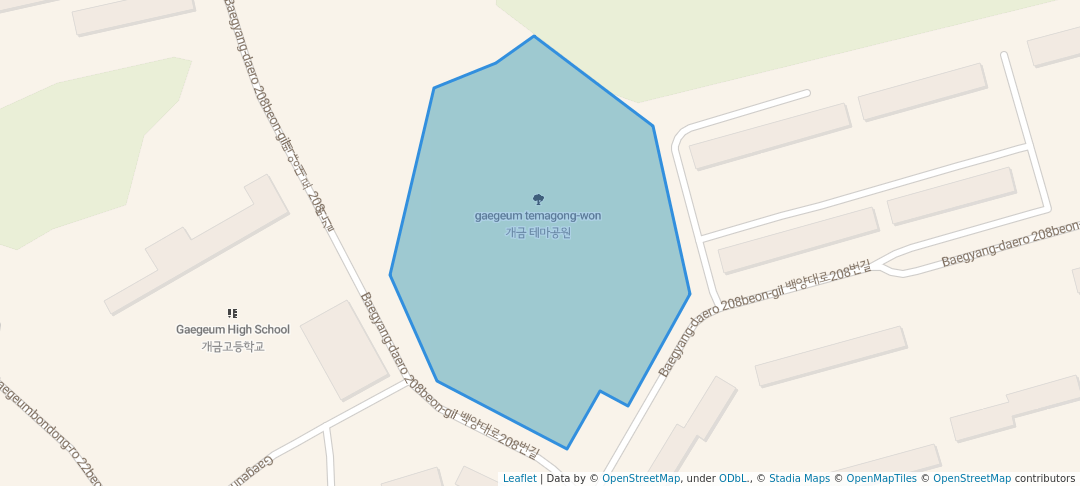 walking in 개금 테마공원 map in Busan