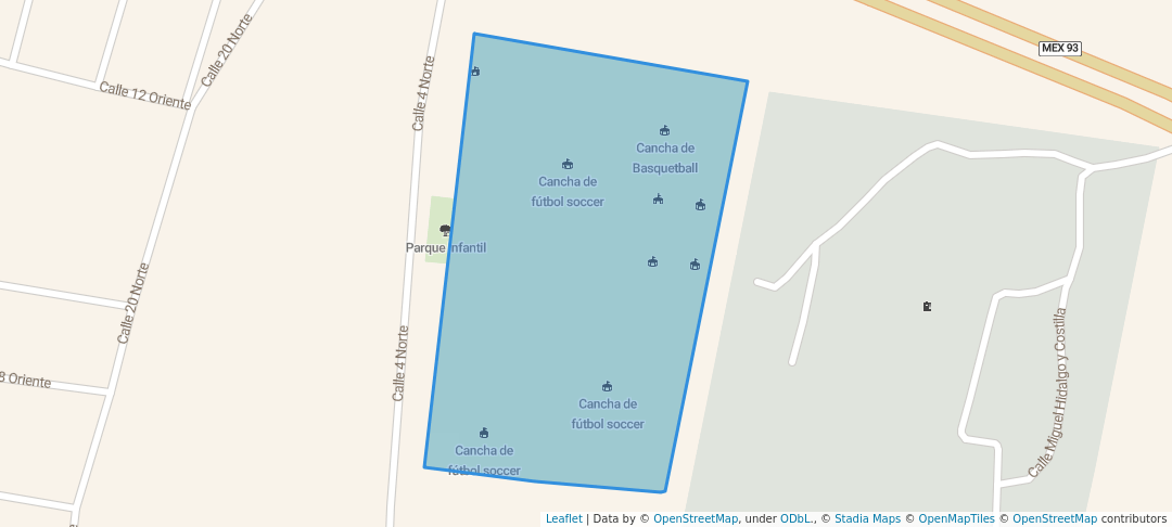 walking in Unidad Deportiva map in Chilapa de Álvarez