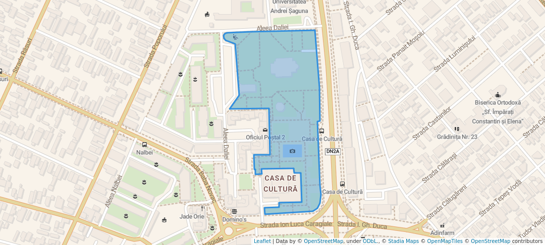walking in Parcul Regina Maria (Casei de Cultură) map in Constanța