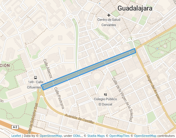 walking in Las Cruces map in Guadalajara