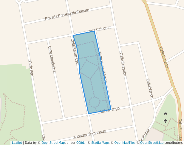 walking in Parque Flor de Limón map in Campeche