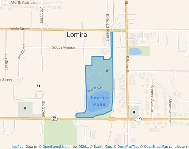 walking in Sterr Park map in Lomira