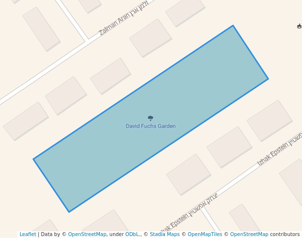 walking in David Fuchs Garden map in Netanya