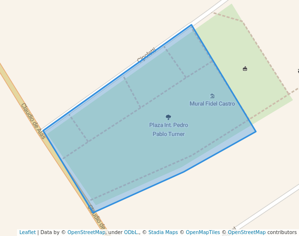 walking in Plaza Ingeniero Budge map in Ingeniero Budge