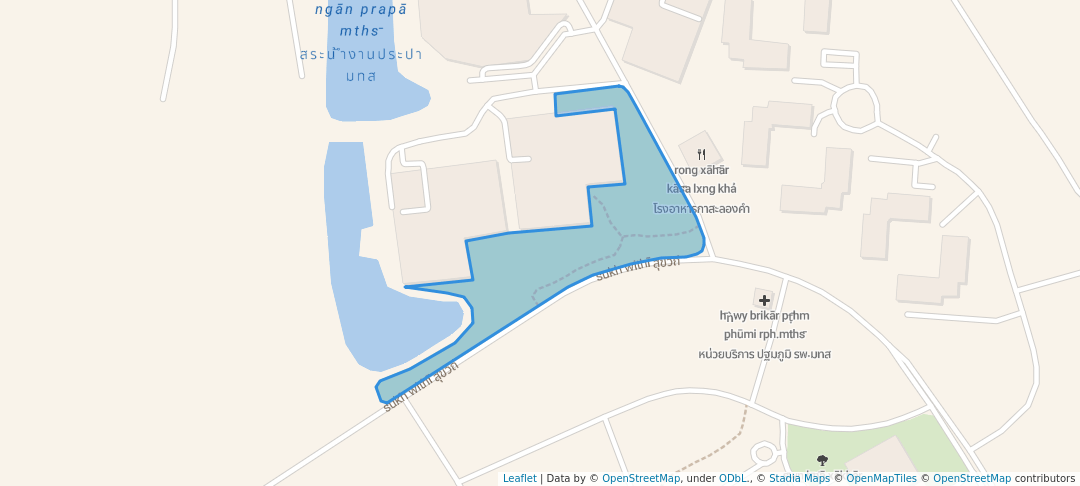 walking in Dormitory Park map in Tambon Suranari