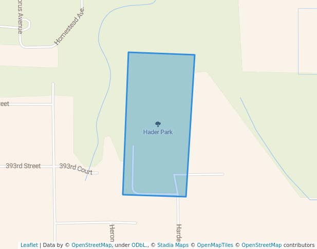 walking in Hader Park map in North Branch