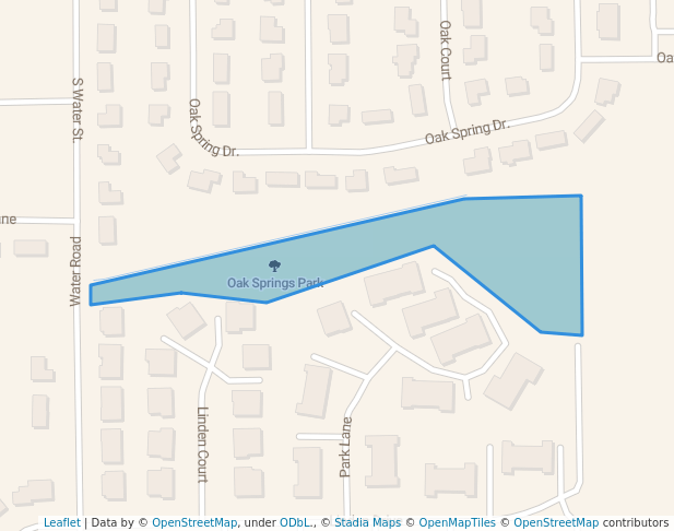 walking in Oak Springs Park map in Lomira