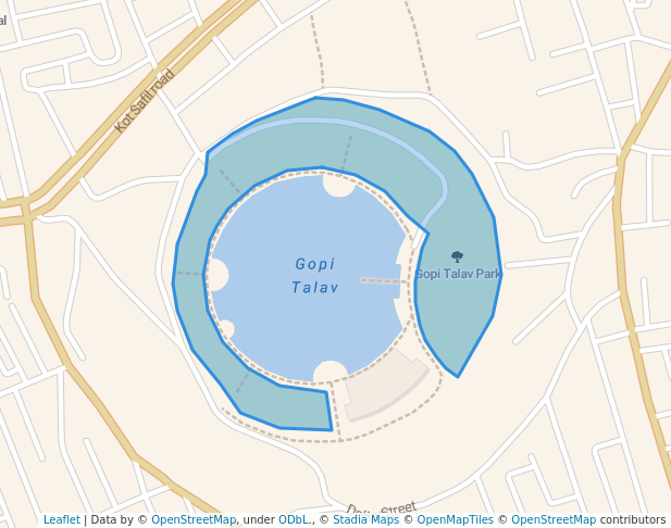 walking in Gopi Talav Park map in Surat