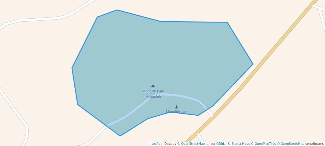 walking in Monolith Park Mawmluh map in Mawmluh-