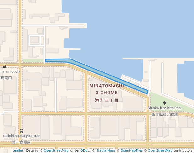 walking in 新港埠頭北緑地 map in Naha