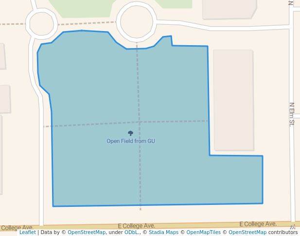 walking in Open Field from GU map in Greenville