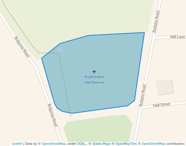 walking in Brightwaters Hall Reserve map in Brightwaters