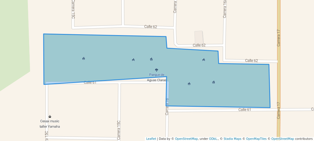 walking in Parque de Aguas Claras map in Barrancabermeja