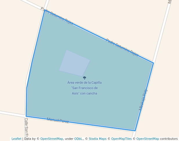 walking in Área verde de la Capilla "San Francisco de Asís" con cancha map in San Lorenzo