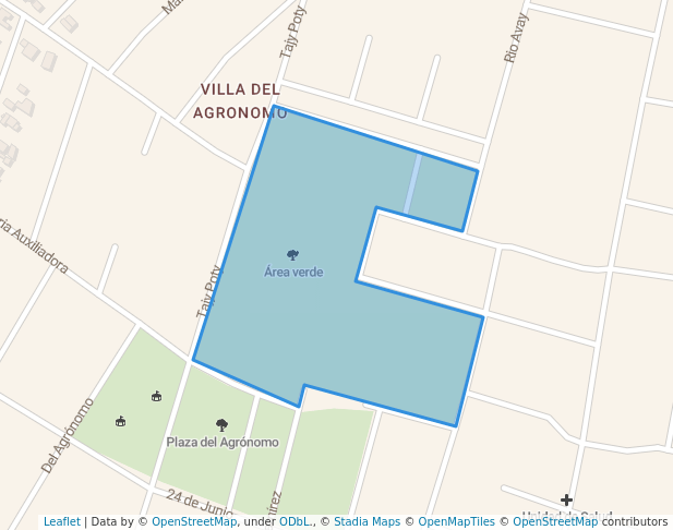 walking in Área verde map in San Lorenzo