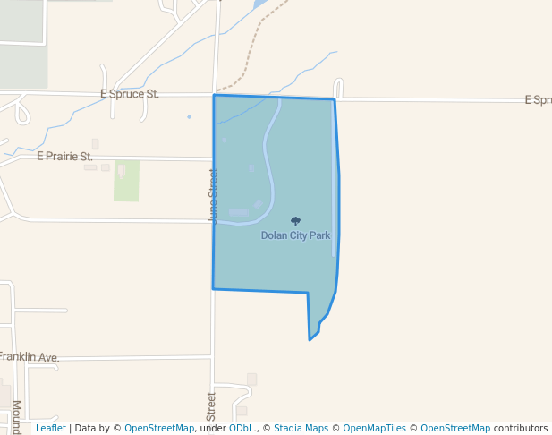 walking in Dolan City Park map in Jerseyville