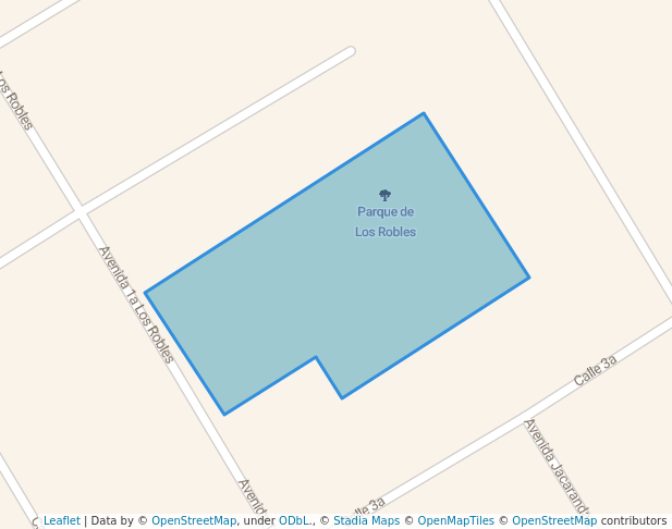 walking in Parque de Los Robles map in Panamá