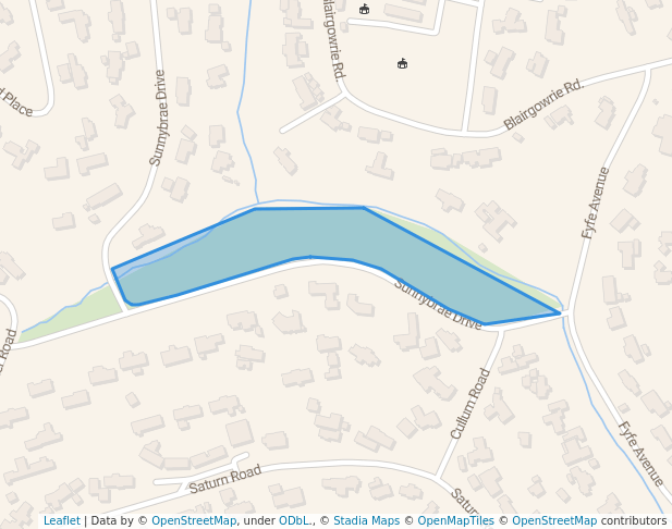 walking in Sunnybrae Park map in Westville