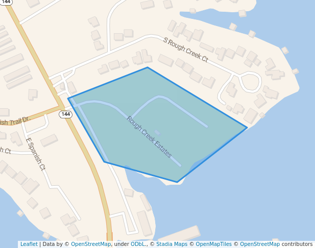 walking in Rough Creek Park map in Granbury