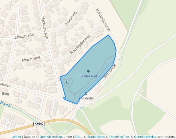 walking in Förstles Park map in Heilbronn
