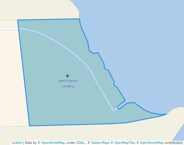 walking in Saint Inigoes Landing map in Saint Inigoes