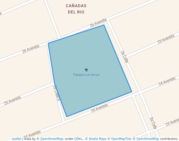 walking in Parque Los Arcos map in Villa Nueva