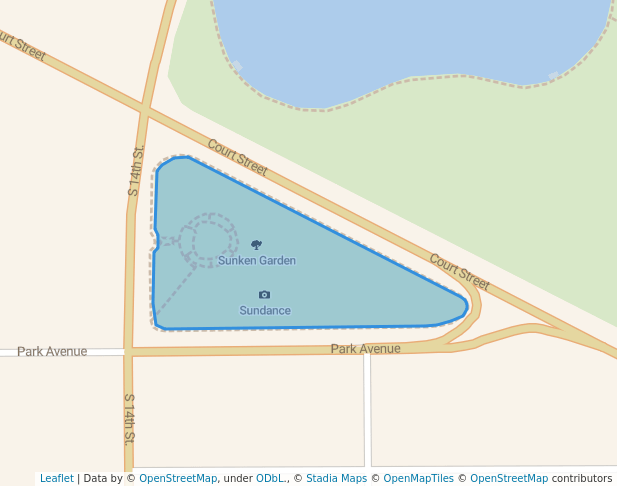 walking in Sunken Garden map in Pekin