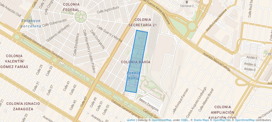 walking in Bahia map in Ciudad de México