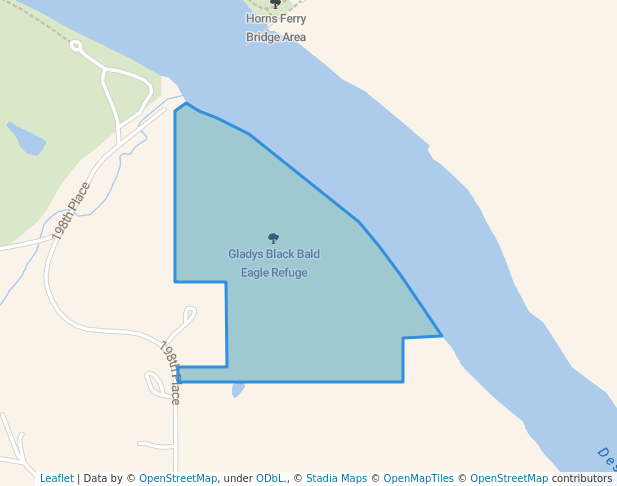 walking in Gladys Black Bald Eagle Refuge map in Knoxville