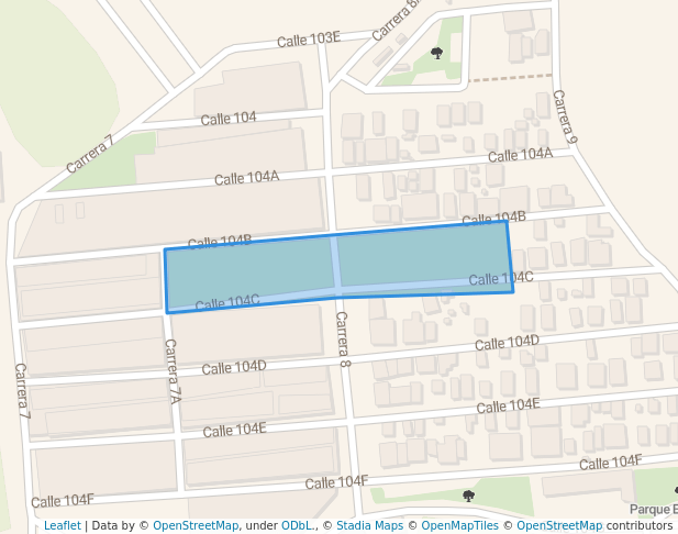 walking in Parque El Molino Porvenir map in Bucaramanga