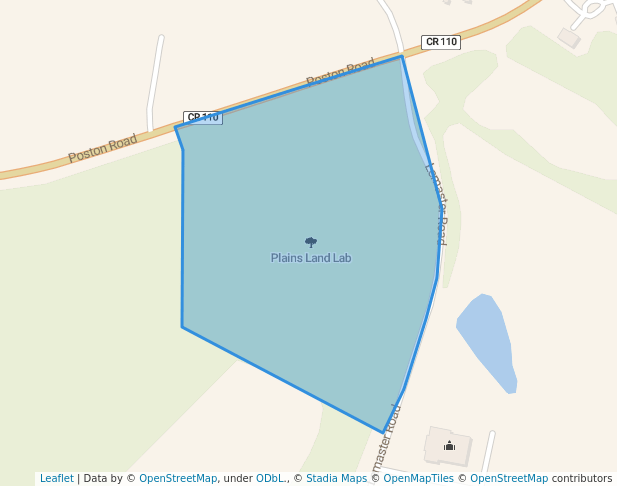 walking in Plains Land Lab map in Athens