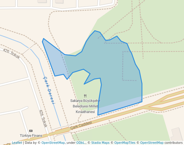 walking in Sakarya Büyükşehir Belediyesi Millet Bahçesi map in Sakarya