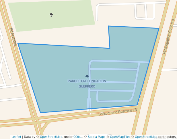 walking in PARQUE PROLONGACION GUERRERO map in Irapuato