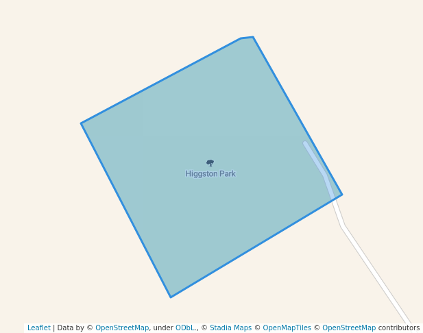 walking in Higgston Park map in Ailey