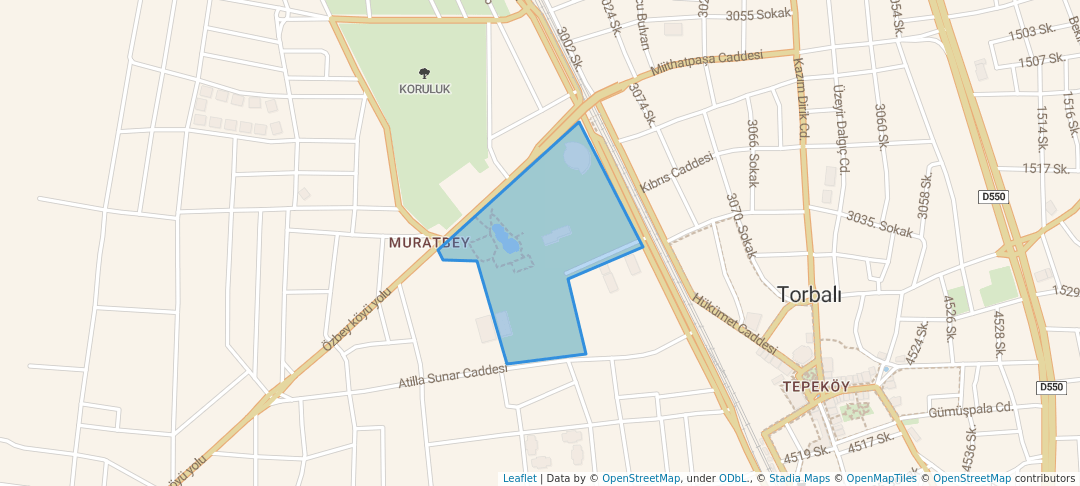 walking in Gazi Çamlığı map in Torbalı