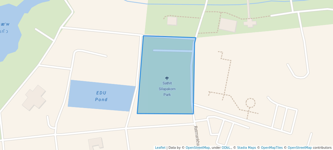 walking in Sathit Silapakorn Park map in Nakhon Pathom