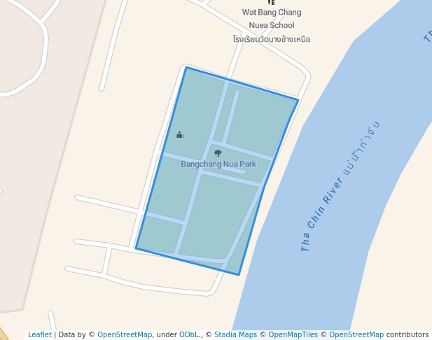 walking in Bangchang Nua Park map in Tambon Khlong Mai