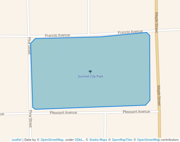 walking in Summit City Park map in Summit