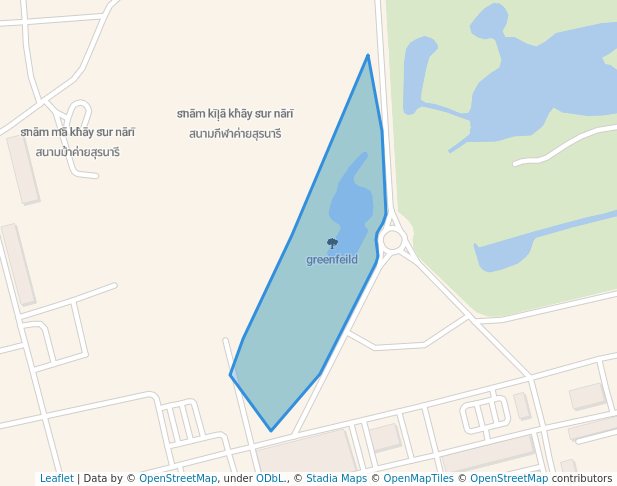 walking in greenfeild map in Tambon Nong Phai Lom