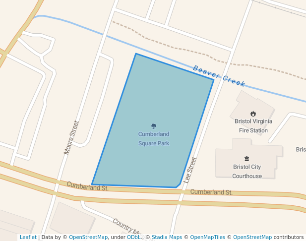 walking in Cumberland Square Park map in Bristol