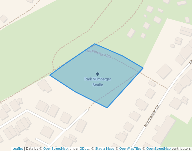 walking in Park Nürnberger Straße map in Oberhausen