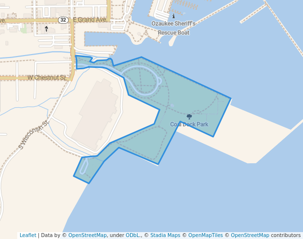 walking in Coal Dock Park map in Port Washington