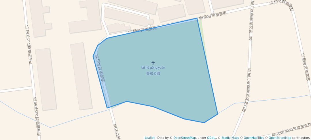 walking in 泰和公園 map in Changhua City